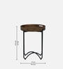 Ivor Metal End Table In Black Finish
