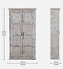 Ivor Solid Wood 2 Door Wardrobe In White Distress Finish