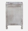 Ivor Solid Wood Bedside Table In White Distress Finish