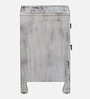 Ivor Solid Wood Bedside Table In White Distress Finish
