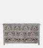 Ivor Solid Wood Chest Of Drawers In White Distress Finish