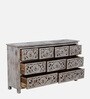 Ivor Solid Wood Chest Of Drawers In White Distress Finish