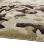 Ivory & Beige Abstract Wool And Viscose 4 ft x 6 ft Hand tufted Carpet 