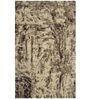 Ivory & Beige Abstract Wool And Viscose 5 ft x 7 ft Hand tufted Carpet 