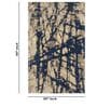 Ivory & Blue Abstract Wool And Viscose 5 ft x 7 ft Hand tufted Carpet 