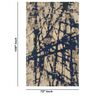 Ivory & Blue Abstract Wool And Viscose 6 ft x 9 ft Hand tufted Carpet 