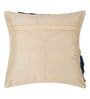 Ivory & Blue Silk Textured 24x24 inches (Set of 2) Cushion Covers