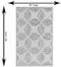 Ivory & Charcoal Contemporary Wool And Cotton 8 X 5 Feet Hand Tufted Carpet
