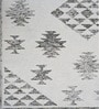 Ivory & Grey Geometric Wool And Cotton 8 X 5 Feet Hand Tufted Carpet