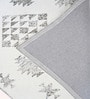 Ivory & Grey Geometric Wool And Cotton 8 X 5 Feet Hand Tufted Carpet