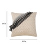 Ivory & Grey Velvet Textured 20x20 inches (Set of 2) Cushion Covers