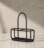 Ivory & Iron Salt & Pepper Set Ceramic Shakers with Metal Stand