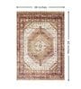 Ivory & Mustard Traditional PP Heatset 3 x 5 Feet  Machine -Made Carpet