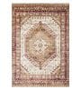 Ivory & Mustard Traditional PP Heatset 6 x 9 Feet  Machine -Made Carpet