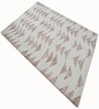 Ivory / Rust Geometric Wool And Cotton 7 X 5 Feet Hand Tufted Carpet