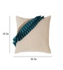 Ivory & Teal Velvet Textured 20x20 inches (Set of 2) Cushion Covers