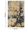Ivory & Yellow Abstract Wool And Viscose 4 ft x 6 ft Hand tufted Carpet 