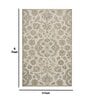 Ivory  Floral Wool 4X6  Hand-Tufted Carpet