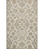 Ivory  Floral Wool 4X6  Hand-Tufted Carpet