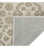 Ivory  Floral Wool 4X6  Hand-Tufted Carpet