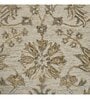 Ivory  Floral Wool 4X6  Hand-Tufted Carpet