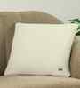 Ivory 100% Cotton Mini Moss 16X16 Inches Knitted Cushion Cover