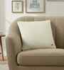 Ivory 100% Cotton Mini Moss 16X16 Inches Knitted Cushion Cover