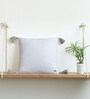 Ivory 100% Cotton Mini Purl 18X18 Inches Knitted Cushion Cover