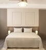 Ivory 400TC Solid Embroidery Superking Bedsheet with 2 Pillow Covers Ivory 400TC Solid Embroidery Superking Bedsheet with 2 Pillow Covers