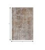 Ivory Abstract Polyester 5x7.5 Feet Machine Made Carpet