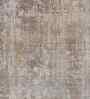 Ivory Abstract Polyester 5x7.5 Feet Machine Made Carpet