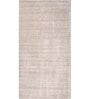 Ivory Abstract Viscose 5 ft X 8 ft Hand Woven Carpet
