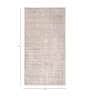 Ivory Abstract Viscose 5 ft X 8 ft Hand Woven Carpet