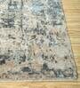 Ivory Abstract Wool & Bamboo Slik 9 ft x 12 ft Hand Knotted Carpet