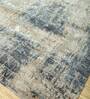 Ivory Abstract Wool & Bamboo Slik 9 ft x 12 ft Hand Knotted Carpet