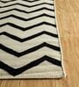 Ivory Abstract Wool 5 ft X 8 ft Hand Woven Carpet