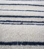 Ivory Striped Wool 5 ft X 8 ft Hand Woven Carpet