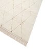 Ivory Abstract Wool 5 ft X 8 ft Hand Woven Carpet