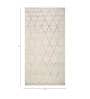 Ivory Abstract Wool 5 ft X 8 ft Hand Woven Carpet