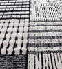 Ivory Abstract Wool 6 ft X 9 ft Hand Tufted Rectangle Carpet