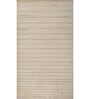 Ivory Abstract Wool 6 ft X 9 ft Hand Woven Carpet