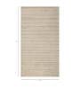 Ivory Abstract Wool 6 ft X 9 ft Hand Woven Carpet