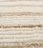Ivory Abstract Wool 6 ft X 9 ft Hand Woven Carpet