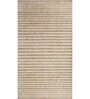 Ivory Abstract Wool 6 ft X 9 ft Hand Woven Carpet