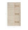 Ivory Abstract Wool 6 ft X 9 ft Hand Woven Carpet