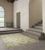 Ivory Abstract Wool 8 ft x 10 ft Hand Knotted Carpet