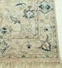 Ivory Abstract Wool 8 ft x 10 ft Hand Knotted Carpet