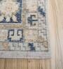 Ivory Abstract Wool 8 ft x 10 ft Hand Knptted Carpet
