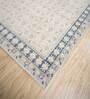 Ivory Abstract Wool 8 ft x 10 ft Hand Knptted Carpet