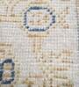 Ivory Abstract Wool 8 ft x 10 ft Hand Knptted Carpet